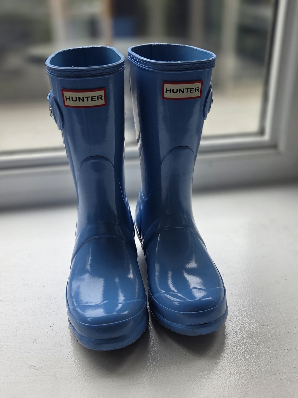 Hunter Kids Light Blue Waterproof Rain Boots